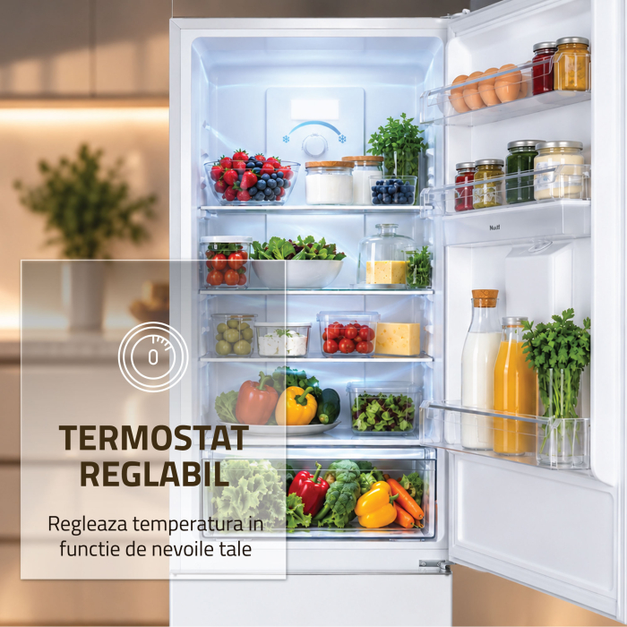 Combina frigorifica Samus SCW401NFIDE, 291 l, Full No Frost, Motor dual Inverter, Clasa E, Alb [10]