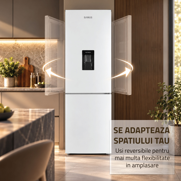 Combina frigorifica Samus SCW401NFIDE, 291 l, Full No Frost, Motor dual Inverter, Clasa E, Alb [12]