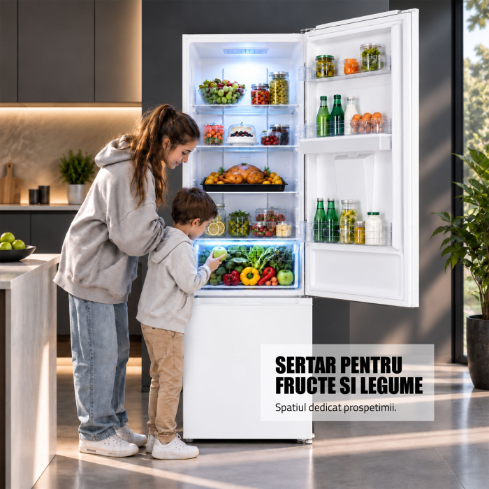 Combina frigorifica Samus SCW517NFIDE, 324 l, Full No Frost, Motor dual Inverter, Clasa E, Alb [9]