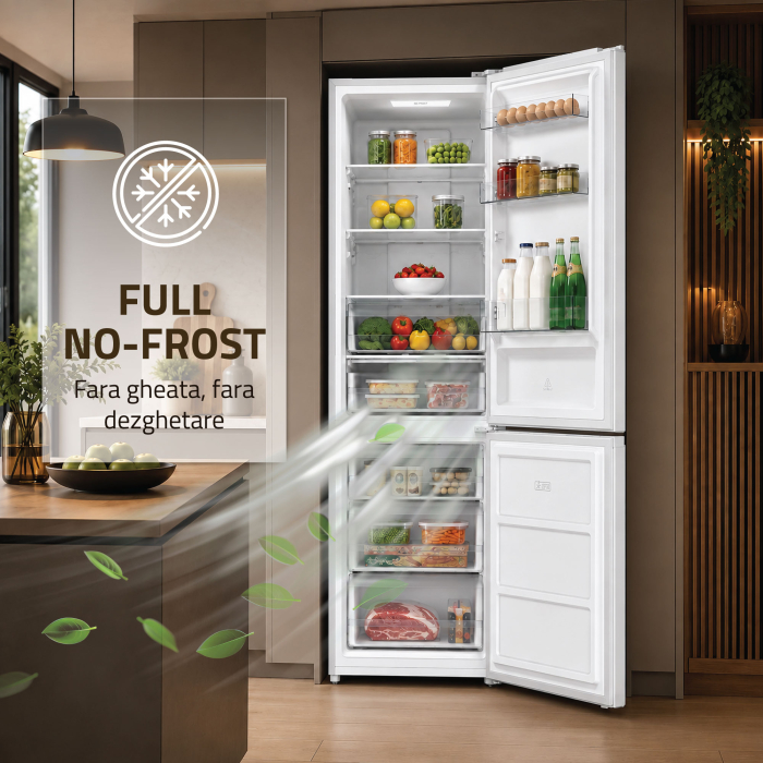 Combina frigorifica Samus SCW540NFIE, 400 l, Full No Frost, Motor dual Inverter, Clasa E, Alb [5]