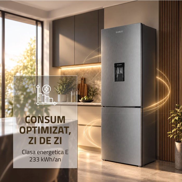 Combina frigorifica Samus SCX401NFIDE, 291 l, Full No Frost, Motor dual Inverter, Clasa E, Inox [9]