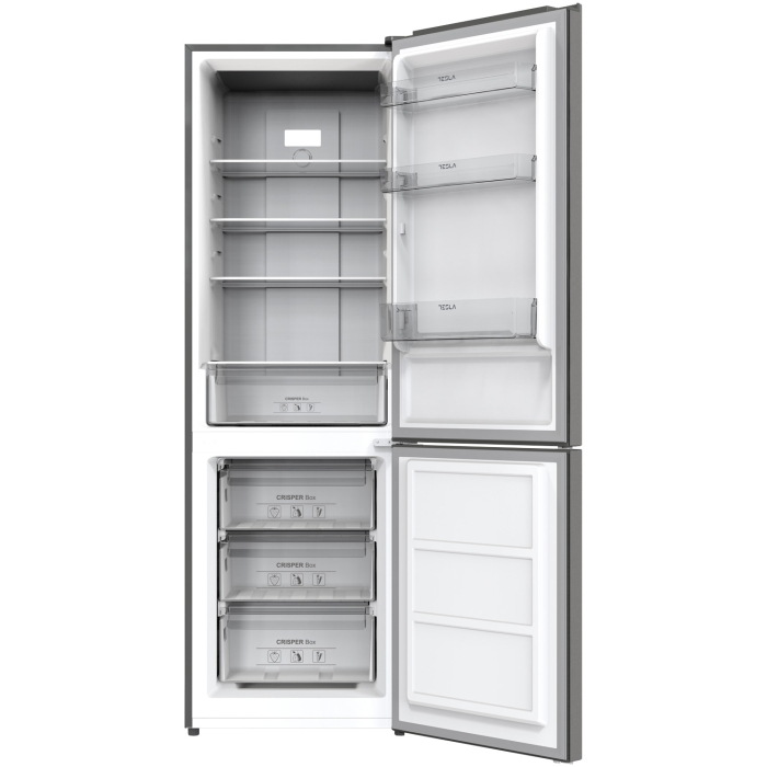 Combina frigorifica Tesla RC3200FHXE, 293 l, Clasa E, Total NO Frost, Iluminare LED, H 185 cm, Inox [2]