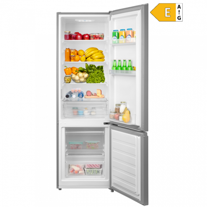 Combina frigorifica VIVAX CF-259ELF S, 262 L, Clasa E, Low Frost, Termostat reglabil, Iluminare LED, Suprafata painted metal, Usi reversibile, H 180 cm, Argintiu [4]