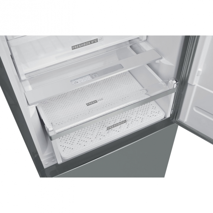 Combina frigorifica Whirlpool W9 821C OX, 318 l, Clasa E, Dual No Frost, 6th Sense, Display Electronic Interior, H 189 cm, Inox - RESIGILAT [5]