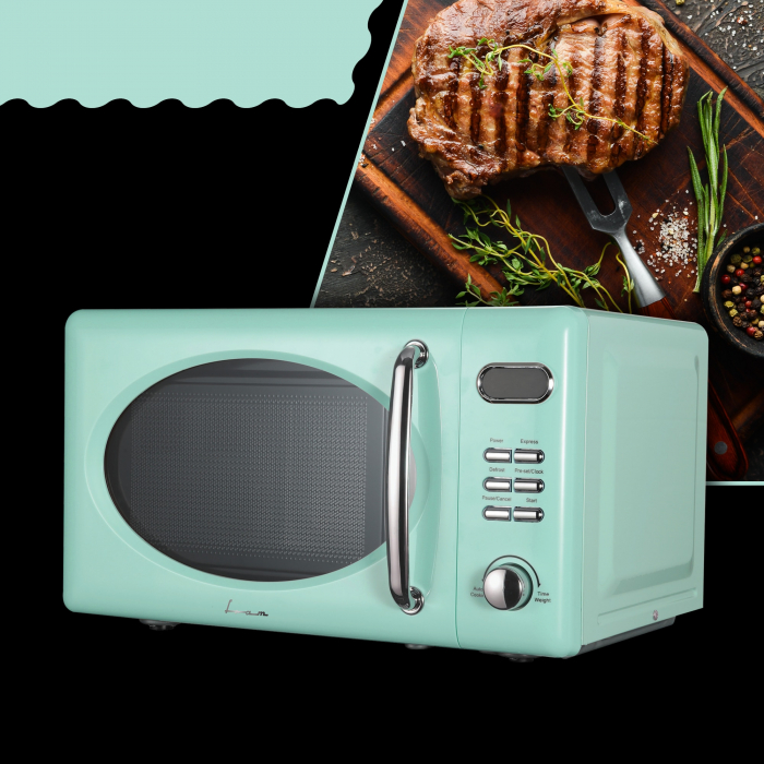 Cuptor cu microunde Fram FMW-20DGGR, 20l, 700W, Digital, Grill 800W, 5 Nivele de putere, Functie decongelare, Verde [2]