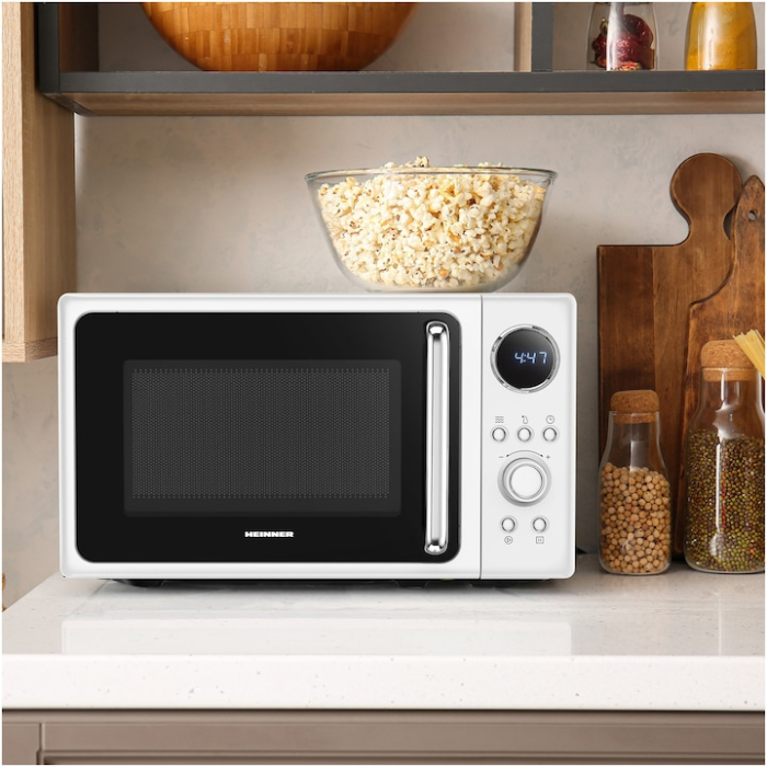 Cuptor cu microunde HEINNER HMW-MD20DRWH, 20L, Control digital, 800W, Afisaj digital, Alb [4]