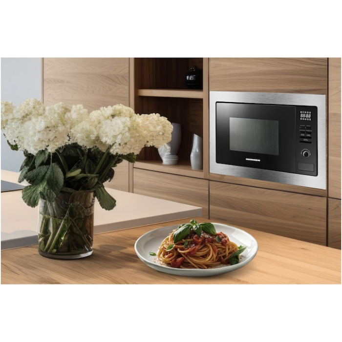 Cuptor cu microunde incorporabil HEINNER HMW-MDBI25GDIX, 25L, Control digital, 900W, Putere grill 1000W, Afisaj led, Inox/Negru [3]