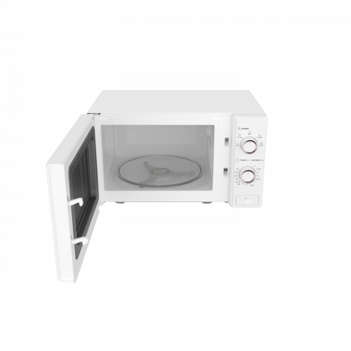 Cuptor cu microunde Midea MM720C2AT-W, Mecanic, 20 l, Putere 1000 W, 5 trepte de putere, Functie decongelare, Timer, Alb [5]