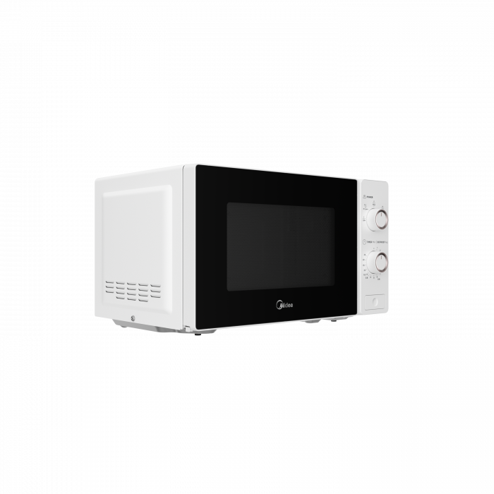 Cuptor cu microunde Midea MM720C2AT-W, Mecanic, 20 l, Putere 1000 W, 5 trepte de putere, Functie decongelare, Timer, Alb [2]