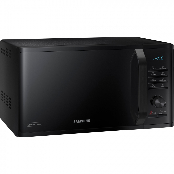 Cuptor cu microunde Samsung MS23K3515AK/OL, 23 l, 800 W, Auto cook, Quick Defrost, Interior ceramic, Child lock, Negru [2]