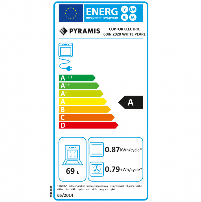 Cuptor electric Pyramis 60IN 2020 White Glass [5]