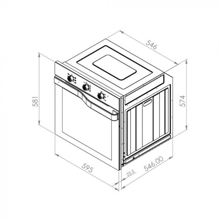 Cuptor electric Pyramis 60IN 2082 Cooper Line Touch Black Glass [2]