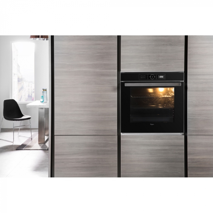 Cuptor incorporabil Whirlpool AKZM 8480 NB, Electric, 73l, Autocuratare pirolitica, 6th Sense, Cook3, Ready2Cook, Grill, Timer, Soft close, Clasa A+, Negru [4]
