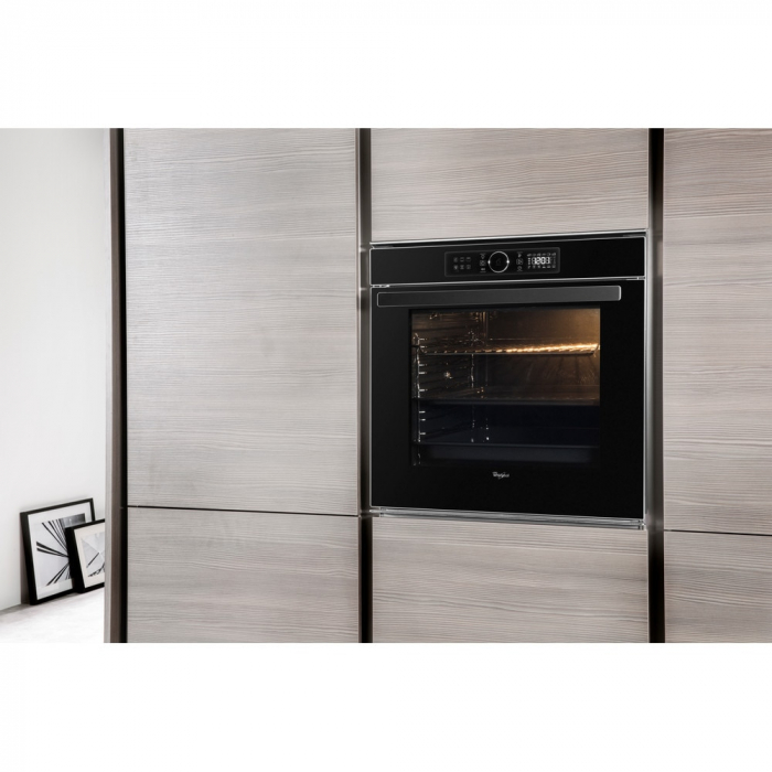 Cuptor incorporabil Whirlpool AKZM 8480 NB, Electric, 73l, Autocuratare pirolitica, 6th Sense, Cook3, Ready2Cook, Grill, Timer, Soft close, Clasa A+, Negru [5]