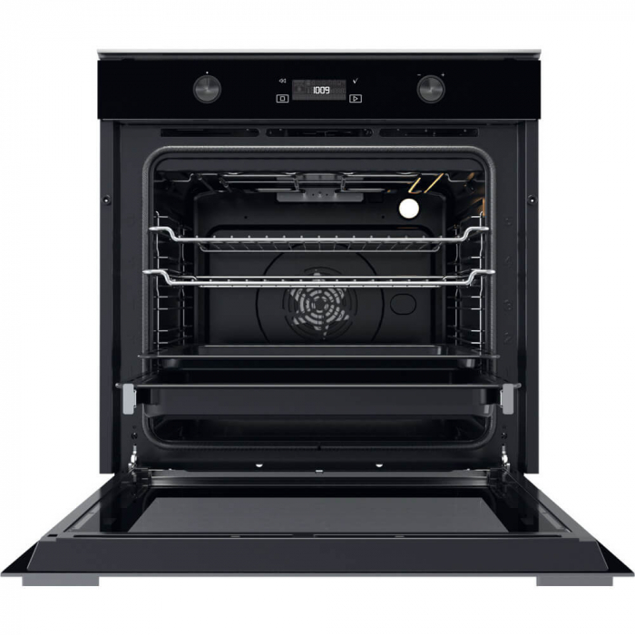 Cuptor incorporabil Whirlpool W7 OM5 4S P, 73l, A+, Maxi Cook, Turbo Grill, Autocuratare pirolitica, Negru/Inox [3]