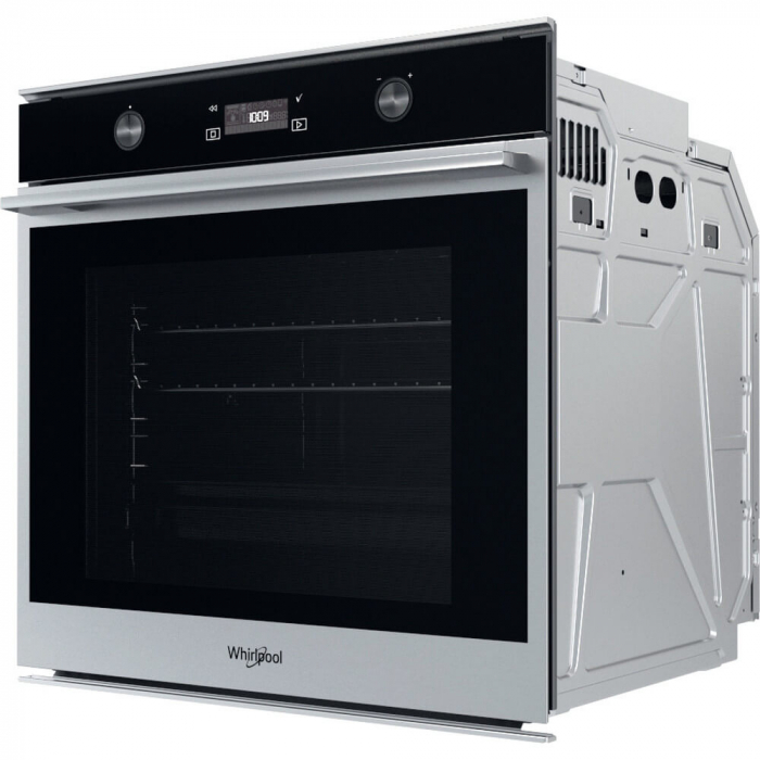 Cuptor incorporabil Whirlpool W7 OM5 4S P, 73l, A+, Maxi Cook, Turbo Grill, Autocuratare pirolitica, Negru/Inox [2]