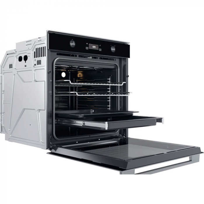 Cuptor incorporabil Whirlpool W7 OM5 4S P, 73l, A+, Maxi Cook, Turbo Grill, Autocuratare pirolitica, Negru/Inox [4]