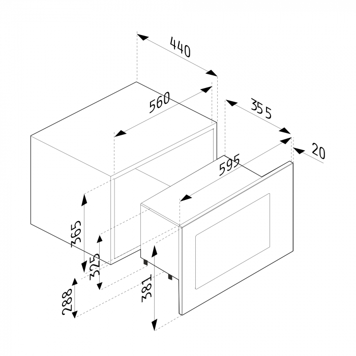 Cuptor microunde incorporabil PYRAMIS 30BLK 30UG [3]