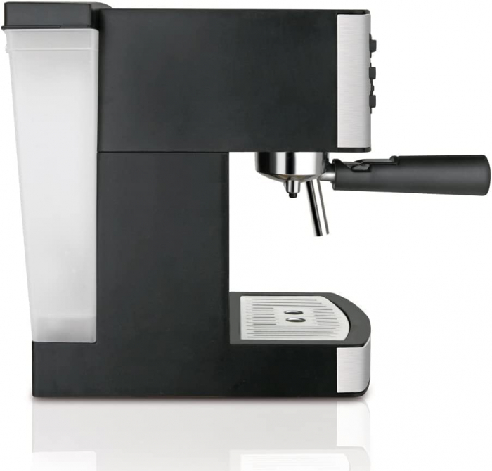 Espressor cafea Minimoka Taurus, 850 W, 1.6 l, 15 bar, 32 x 32 x 26 cm, accesorii incluse, Negru/Argintiu [4]
