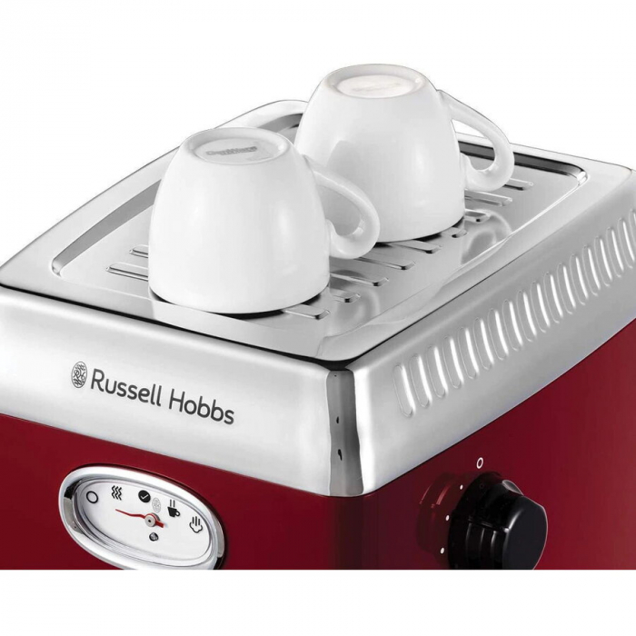 Espressor Russell Hobbs Retro Ribbon Red 28250-56, 1300 W, 15 bari, 1.1 l, Rosu/Inox [2]