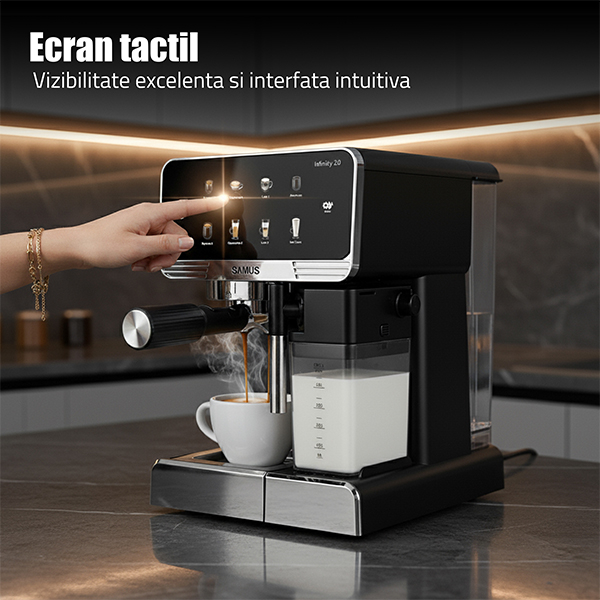 Espressor Samus Infinity 20, 1350 W, Abur, Negru [5]