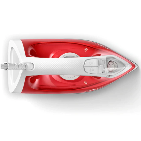 Fier de calcat Philips EasySpeed GC1742/40, 2000 W, rezervor 220ml, 25 g/min, jet de abur 90g, talpa antiaderenta, glisor anticalcar, Rosu [2]