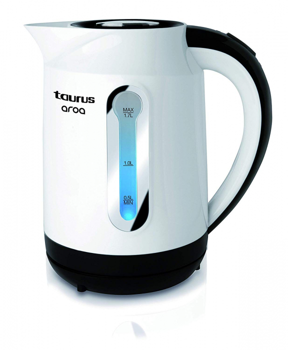 Fierbator Taurus Aroa, 2200W, 1.7L, Filtru extractabil, Baza detasabila 360°, Alb/Negru [13]