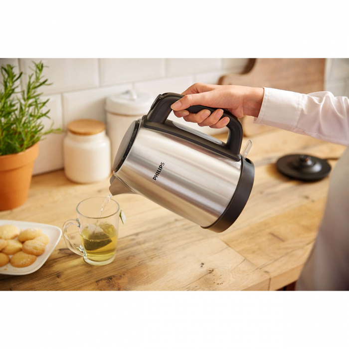 Fierbator Philips Daily Collection HD9350/91, 1850 W, 1.7 L, capac metalic, led indicator, Inox [2]