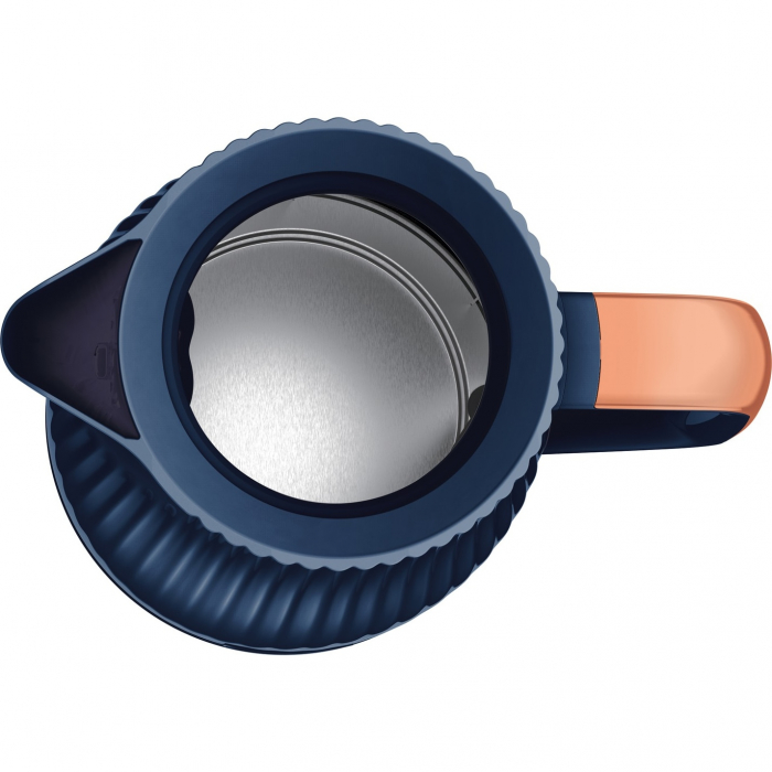 Fierbator Tefal Loft KO251430, 2400W, capacitate 1.7L, capac detasabil, filtru anticalcar, baza rotativa, indicator pentru nivelul apei, albastru [3]