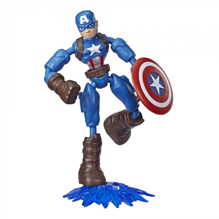 Figurina Bend and Flex Avengers - Captain America, 15 cm [3]
