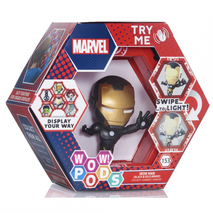 Figurina Wow! Pods - Marvel, Iron Man, negru/auriu [6]