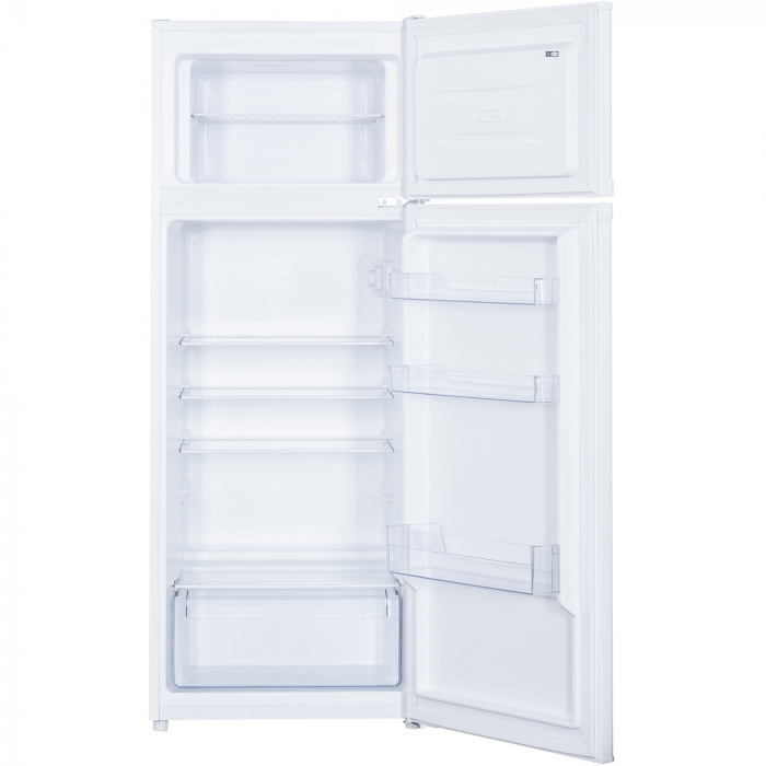 Frigider cu doua usi Heinner HF-H2206E++, 206 l, Clasa E, lumina LED, 3 rafturi de sticla, H 143 cm, Alb [2]
