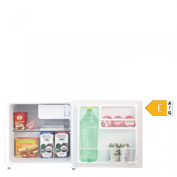 Frigider minibar cu o usa VIVAX MF-45E, 43L, Clasa E, Termostat reglabil, Compartiment gheata, Usa reversibila, Suprafata painted metal, Raft de Sticla securizata, H 50 cm, Alb [4]
