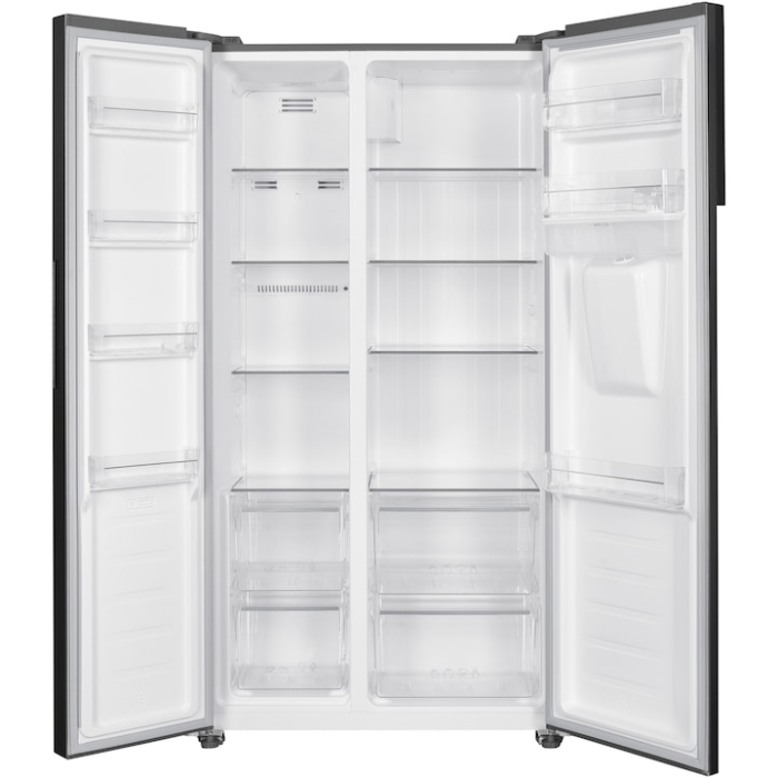 Frigider Side by side Heinner HSBS-H439NFXWDE++, 439 l, No Frost, Clasa E, Display, Dozator de apa, Functie smart, Functie congelare si racire rapida, H 176.5 cm, Aspect inox [5]