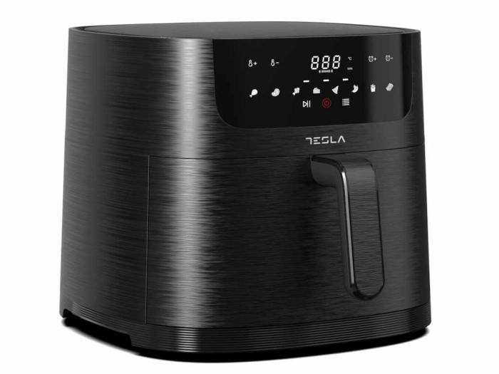 Friteuza aer cald Tesla AF800B, 8 L, 1800WPanou digital, 8 programe, Negru [2]