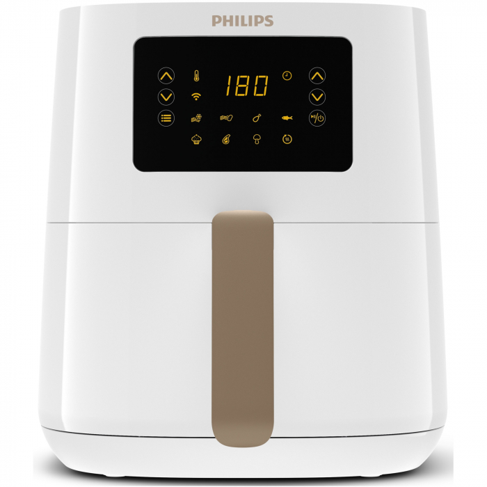 Friteuza cu aer cald Philips Airfryer HD9255/30, tehnologie Rapid Air, 800g, capacitate 4.1L, conectat la wifi, curatare rapida, functie de gatit presetata, 13 functii de gatit presetate, compatibil Amazon Alexa [4]