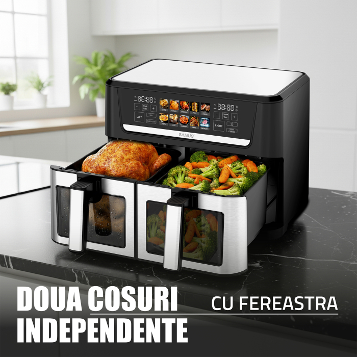 Friteuza cu aer cald Samus AF12TWIN-S2800DW, 2800 W, 12 l [9]