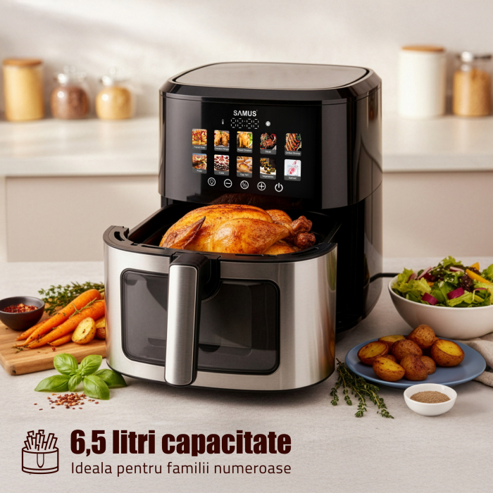Friteuza cu aer cald Samus AF6.5H-S1701DW, 1700 W, 6.5 l [6]
