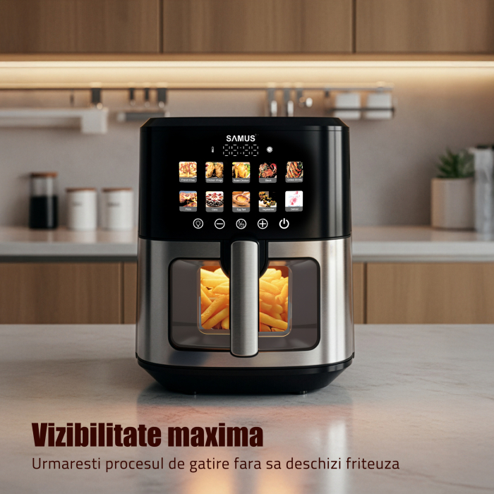 Friteuza cu aer cald Samus AF6.5H-S1701DW, 1700 W, 6.5 l [11]