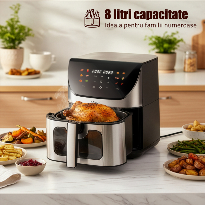 Friteuza cu aer cald Samus AF8-S1700DW, 1700 W, 8 l [3]