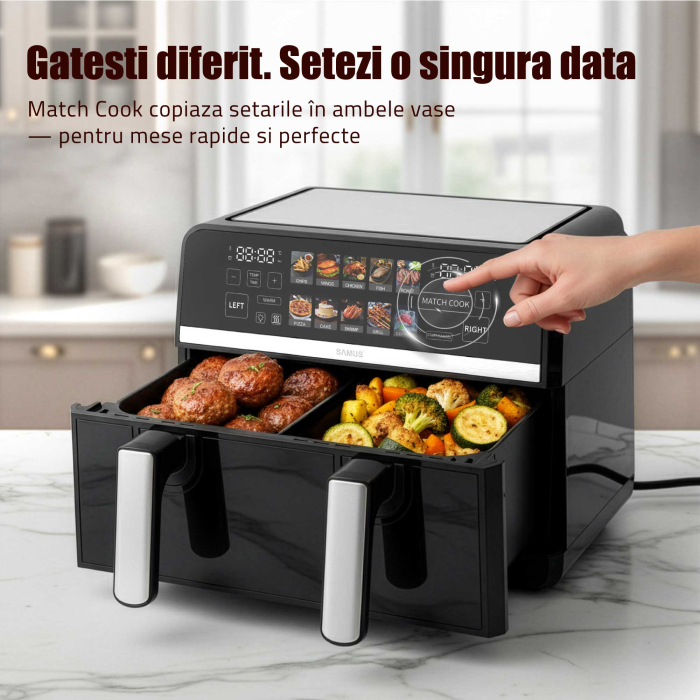 Friteuza cu aer cald Samus AF9BIG-S2500DW, 2500 W, 9 l [13]