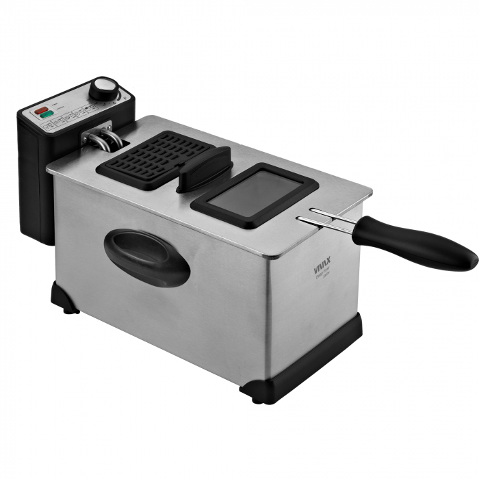 Friteuza cu ulei, VIVAX DF-2003SS, capacitate 3 l, putere 2000 W, Inox, Argintiu [2]