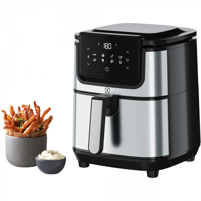 Friteuza fara ulei Electrolux Digital Air Fryer E6AF1-4ST, 1500W, 8 programe, 3,5L, Touch Control, inox [4]