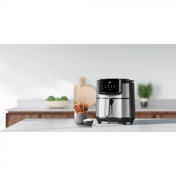 Friteuza fara ulei Electrolux Digital Air Fryer E6AF1-4ST, 1500W, 8 programe, 3,5L, Touch Control, inox [5]