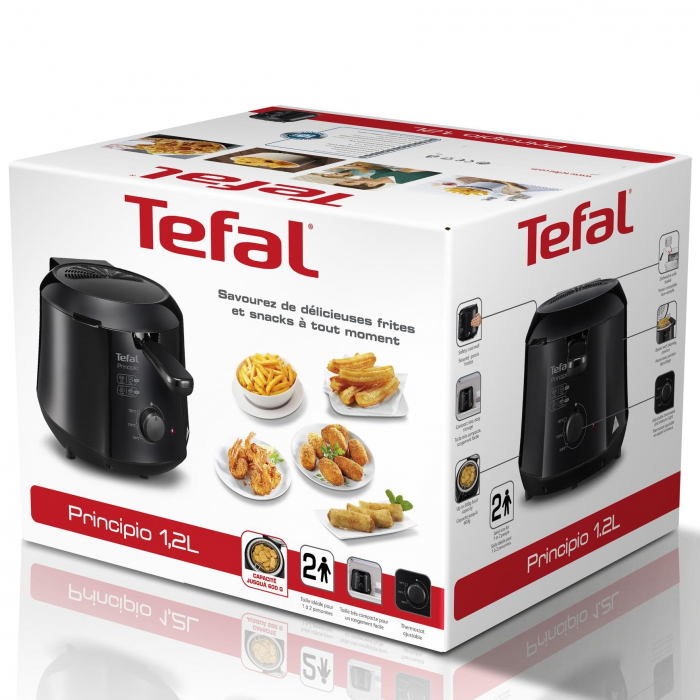 Friteuza Tefal Minicompact FF230831 Principio, 1000W, 0.6 Kg, 1.2L, termostat reglabil, Negru [2]