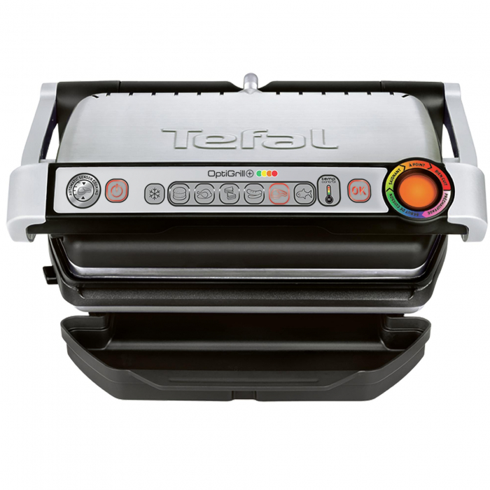Gratar electric Tefal OptiGrill+ GC712D34 , 2000 W, 6 programe automate, Inox/Negru [2]
