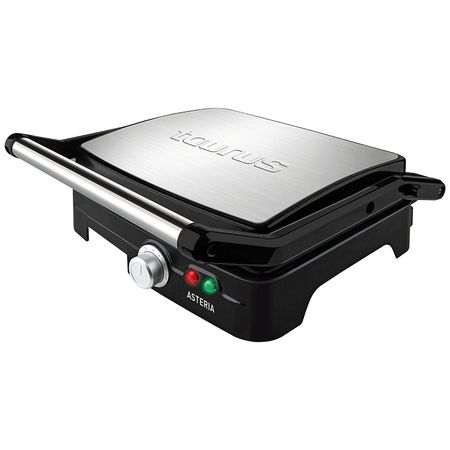 Gratar electric Taurus Asteria, 2200W, Placi antiaderente, Termostat reglabil, Inox [9]