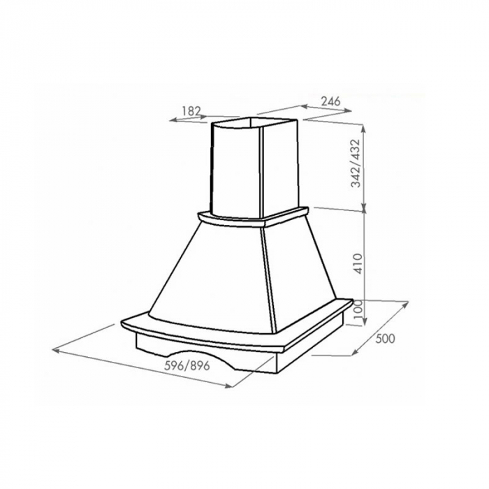 Hota Country Tornado Tempo 1200 (60) LED, 1 motor Turbo, latime 60 cm, 3 viteze, absorbtie 1200 m3/ora, filtru anti-grasimi aluminiu 5 straturi, Bej [6]