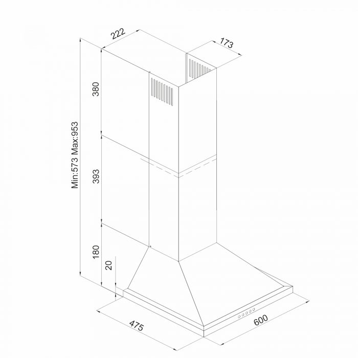 Hota decorativa Pyramis ATD1 Inox [2]