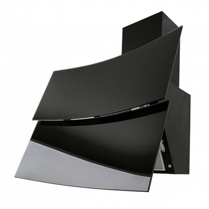 Hota Decorativa Tornado Blaze Touch Free 1100 (60) LED, 1 motor Turbo, latime 60 cm, 4 viteze, absorbtie 1100 m3/ora, filtru anti-grasimi aluminiu 5 straturi, Negru/Sticla [4]